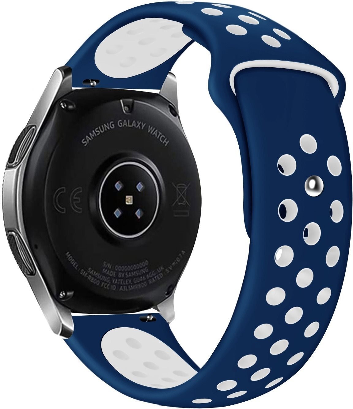 Eternico Sporty Universal Quick Release 22mm Pure White and Blue
