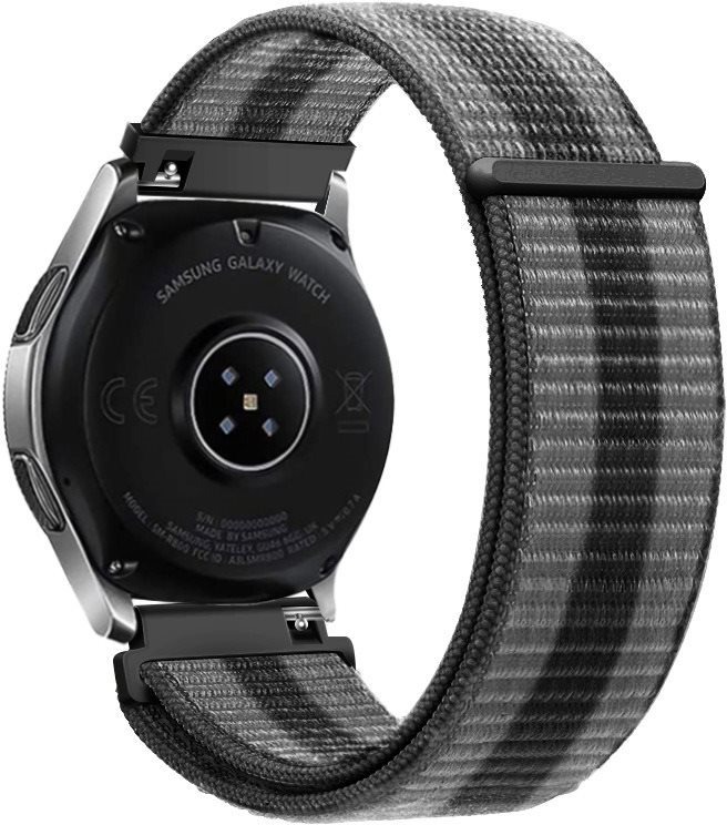 Eternico Airy Universal Quick Release 20mm Elephant Gray with Black stripe