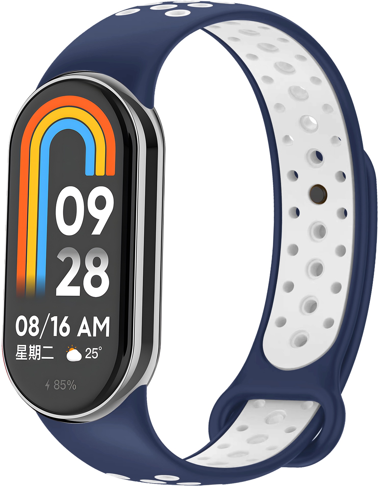 Eternico Sporty pro Xiaomi Smart Band 8 / 9 / 10 aqua blue and white