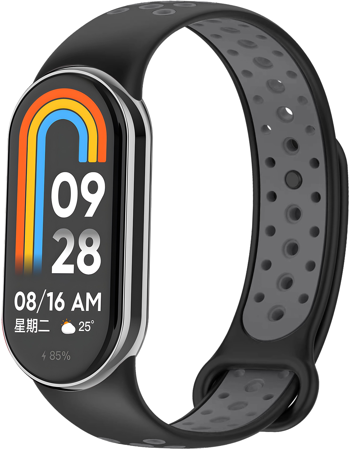 Eternico Sporty pro Xiaomi Smart Band 8 / 9 / 10 solid black and gray