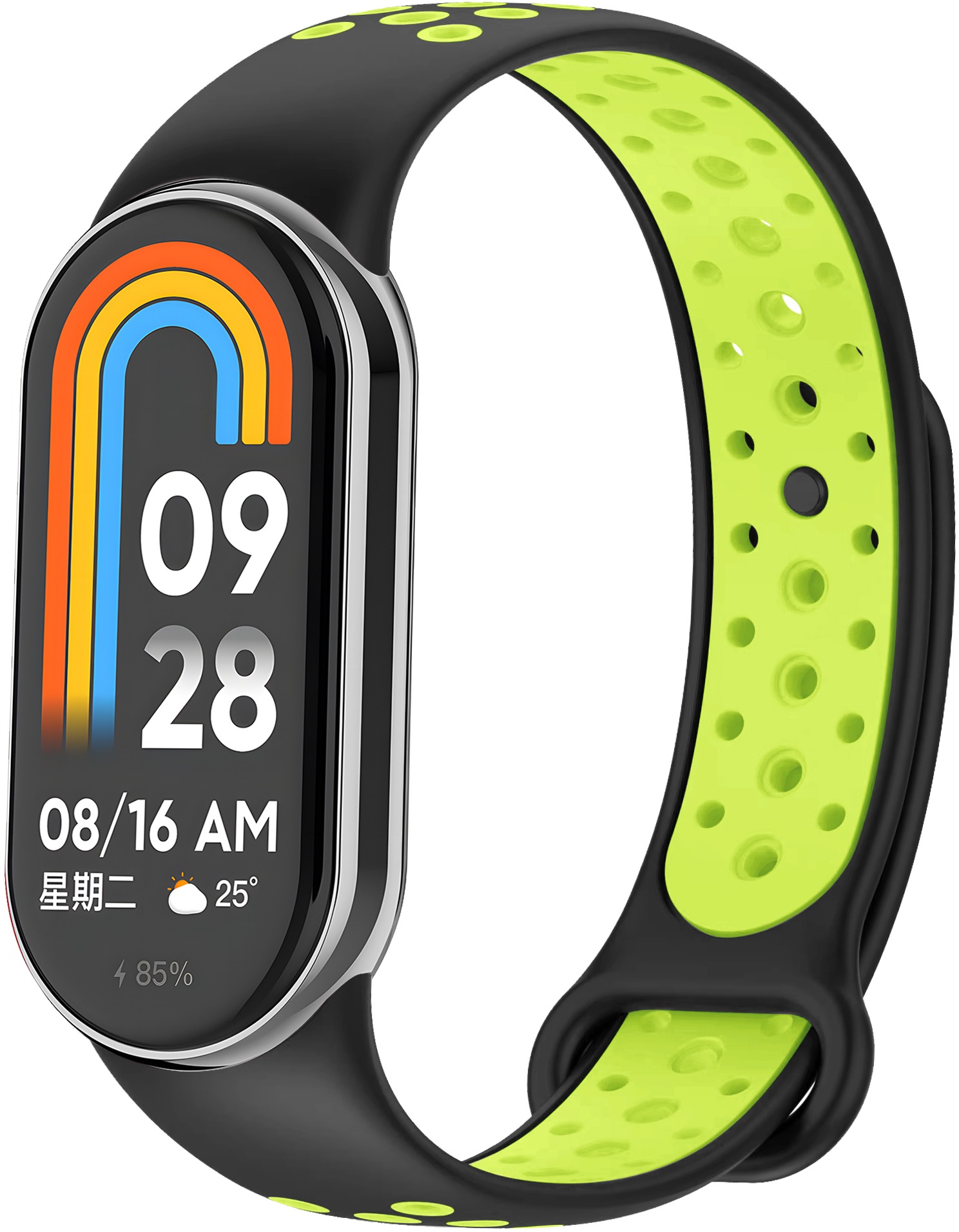 Eternico Sporty pro Xiaomi Smart Band 8 / 9 / 10 solid black and yellow