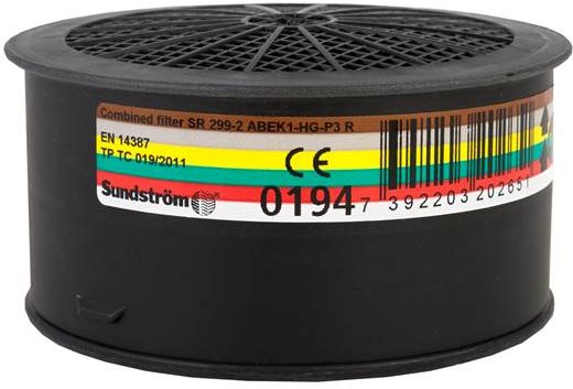 SUNDSTRÖM SR 299-2 ABEK1HgP3 - pro polomasky a celoobličejové masky