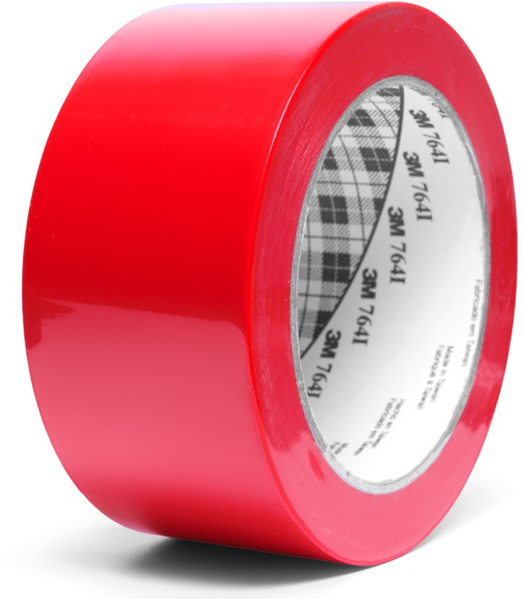 3M Univerzální označovací PVC lepicí páska 764i, 50 mm x 33 m, červená