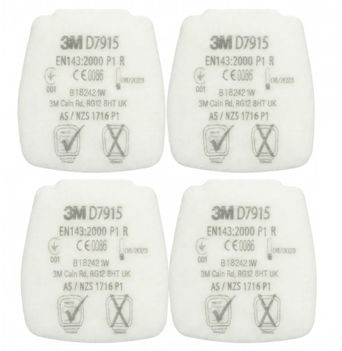 3M Secure Click D7915 Částicový filtr P1 R - balení 4ks
