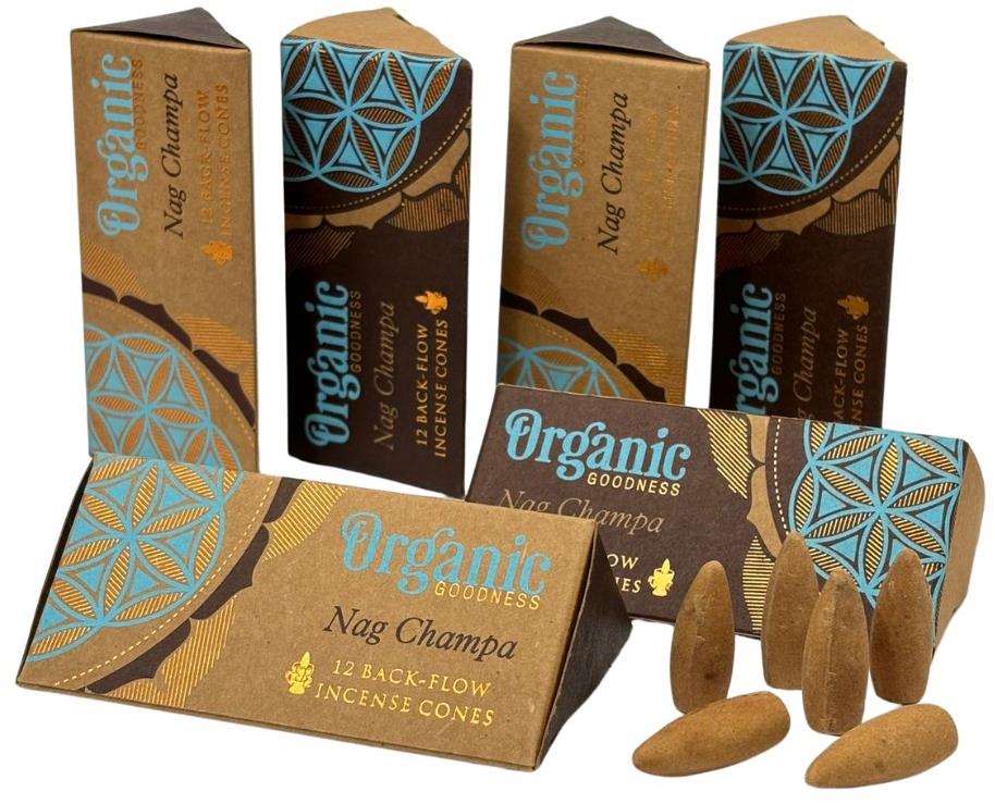 ARÔME Set 6x 12 organických vonných františků se zpětným tokem, Nag Champa