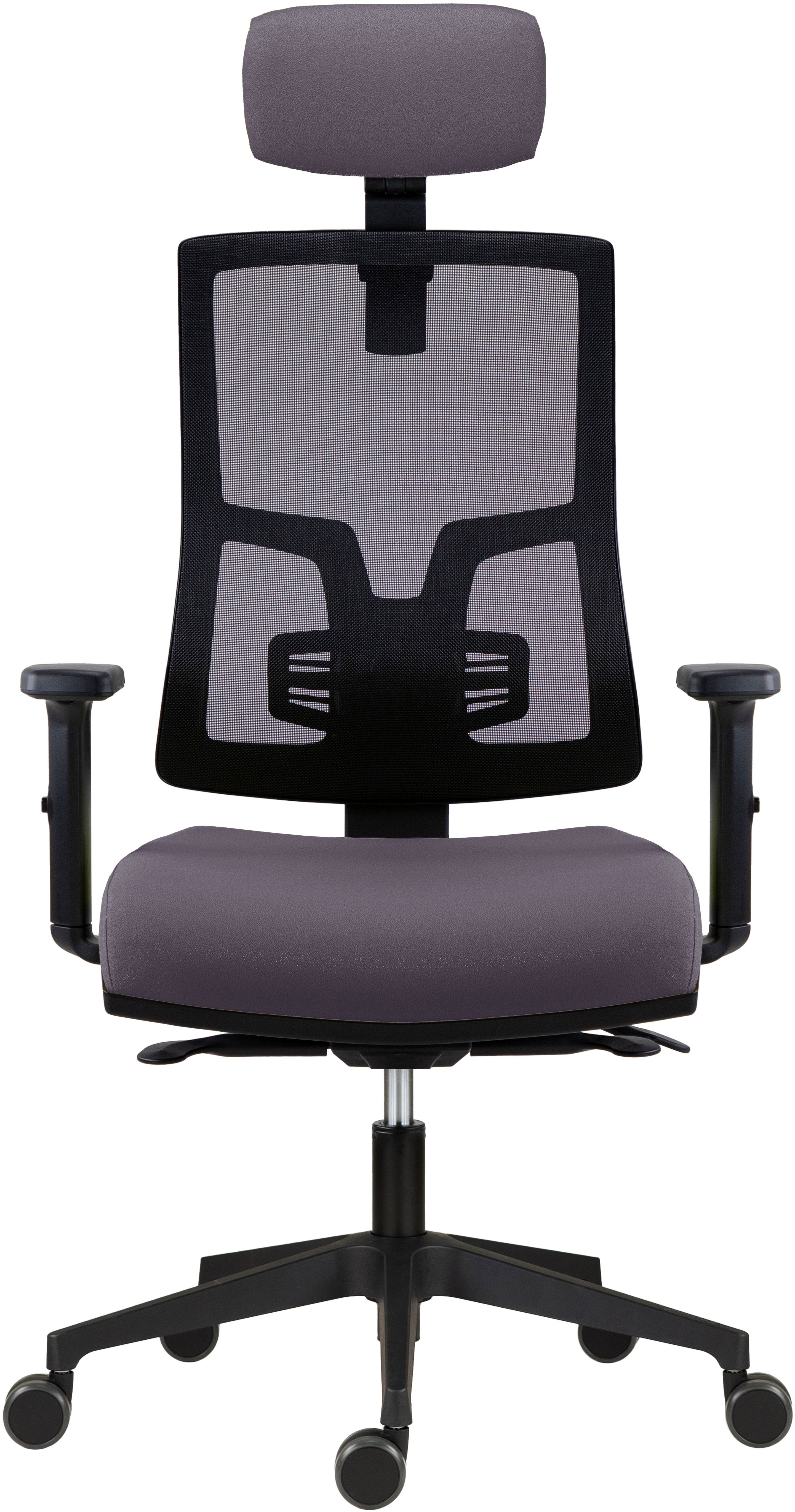 Židle ANTARES Lase v šedé barvě, ergonomický kancelářský nábytek