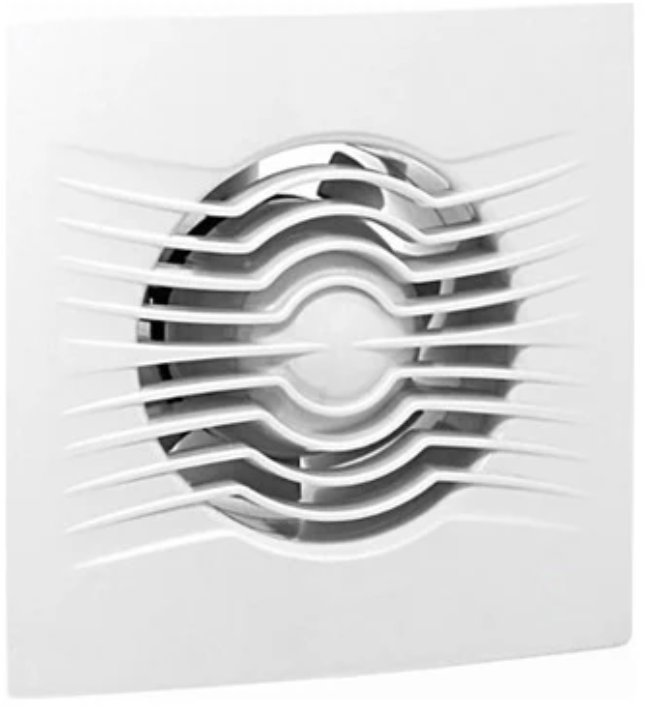 ARS axiální koupelnový / WC ventilátor bílý s mřížkou 120 mm, 180 m3/h