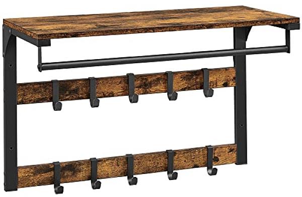 ARTENAT Věšák s policí ROLAND, výška 42 cm, hnědý