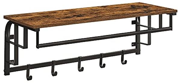 ARTENAT Věšák s policí DANIEL, výška 27 cm, hnědý