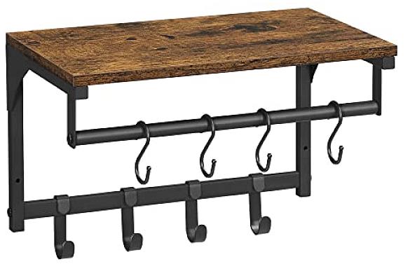 ARTENAT Vešák s policí URS, výška 24 cm, hnědý