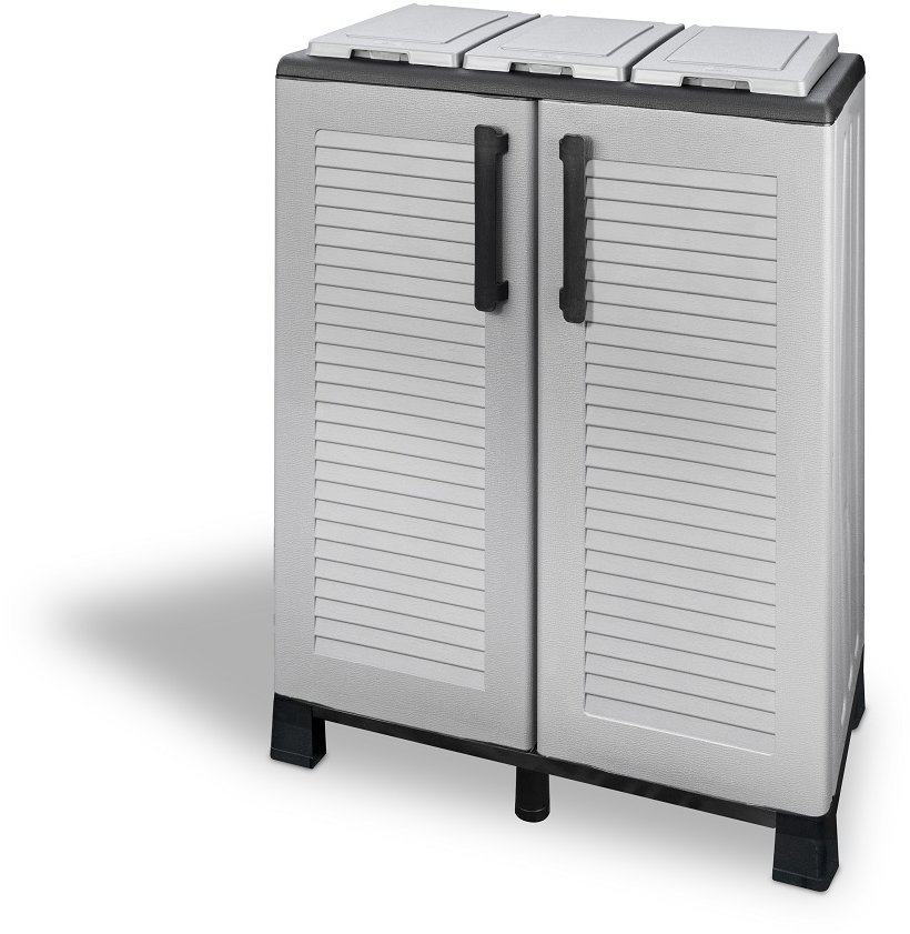 ARTPLAST Skříň na tříděný odpad Family, 68 cm, šedá