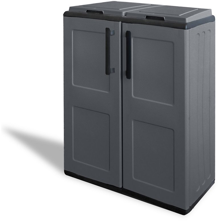 ARTPLAST Skříň na tříděný odpad Free, 68 cm, šedá, 220 l