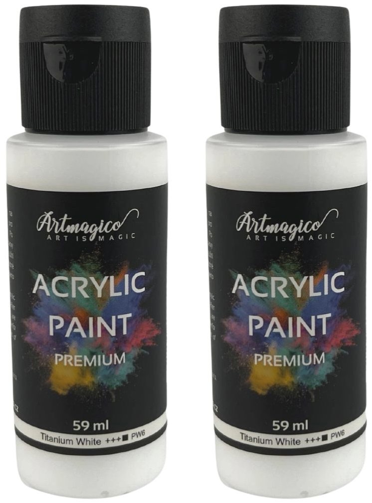 Artmagico Premium 59 ml, Titanium White, balení 2 ks