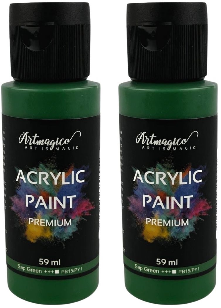 Balení akrylových barev Artmagico Sap Green 59 ml, 2 ks