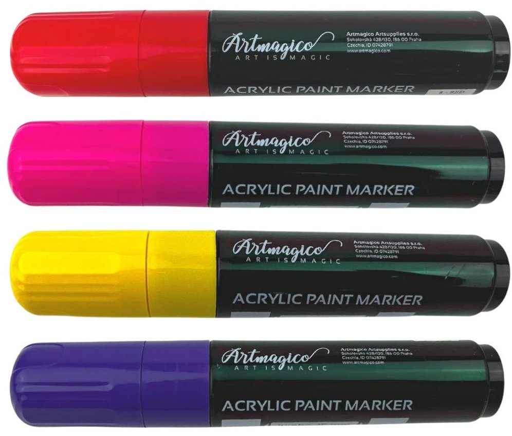 Artmagico Jumbo akrylové 15 mm, Summer - sada 4 ks