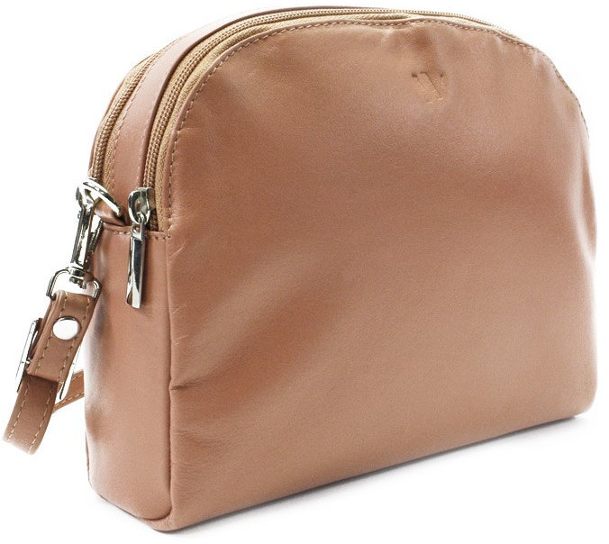 Arwel béžová kožená crossbody kabelka Silárda