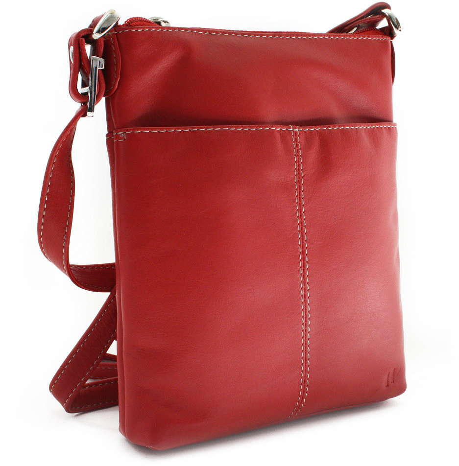 Arwel kožená červená crossbody kabelka Jenny