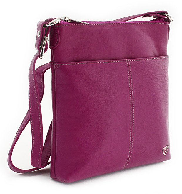 Arwel kožená fialová crossbody kabelka Jenny