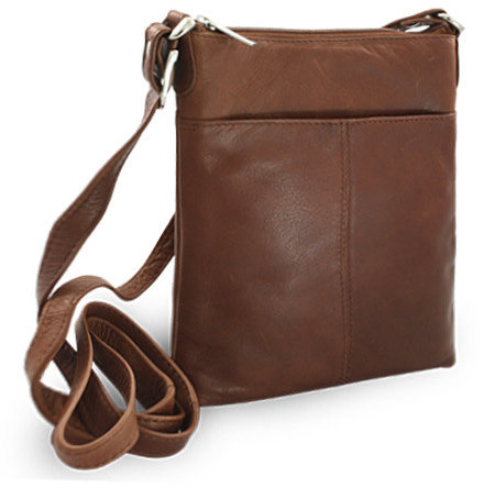 Arwel kožená hnědá crossbody kabelka Jenny