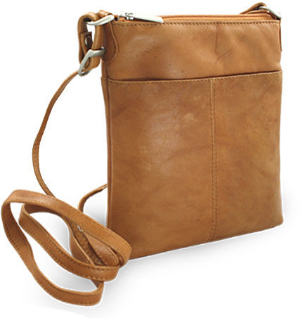 Arwel kožená světle hnědá crossbody kabelka Jenny