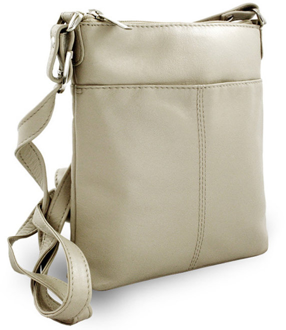 Arwel kožená šedá crossbody kabelka Jenny