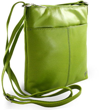 Arwel kožená zelená crossbody kabelka Jenny