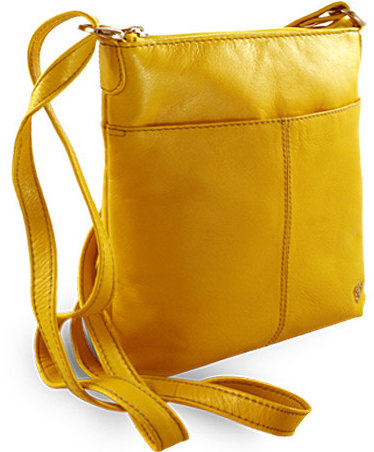 Arwel kožená žlutá crossbody kabelka Jenny