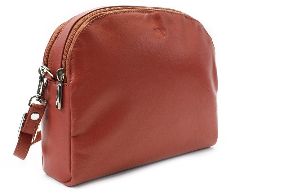 Arwel růžová kožená crossbody kabelka Silárda