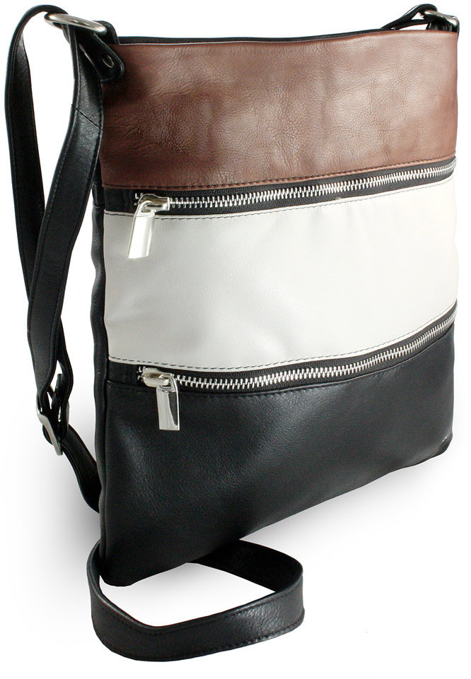 Arwel vícebarevná kožená crossbody kabelka Cassidy