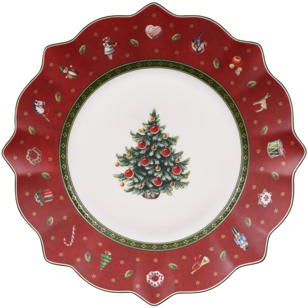 Villeroy & Boch Vánoční dezertní talíř Toy's delight, červený