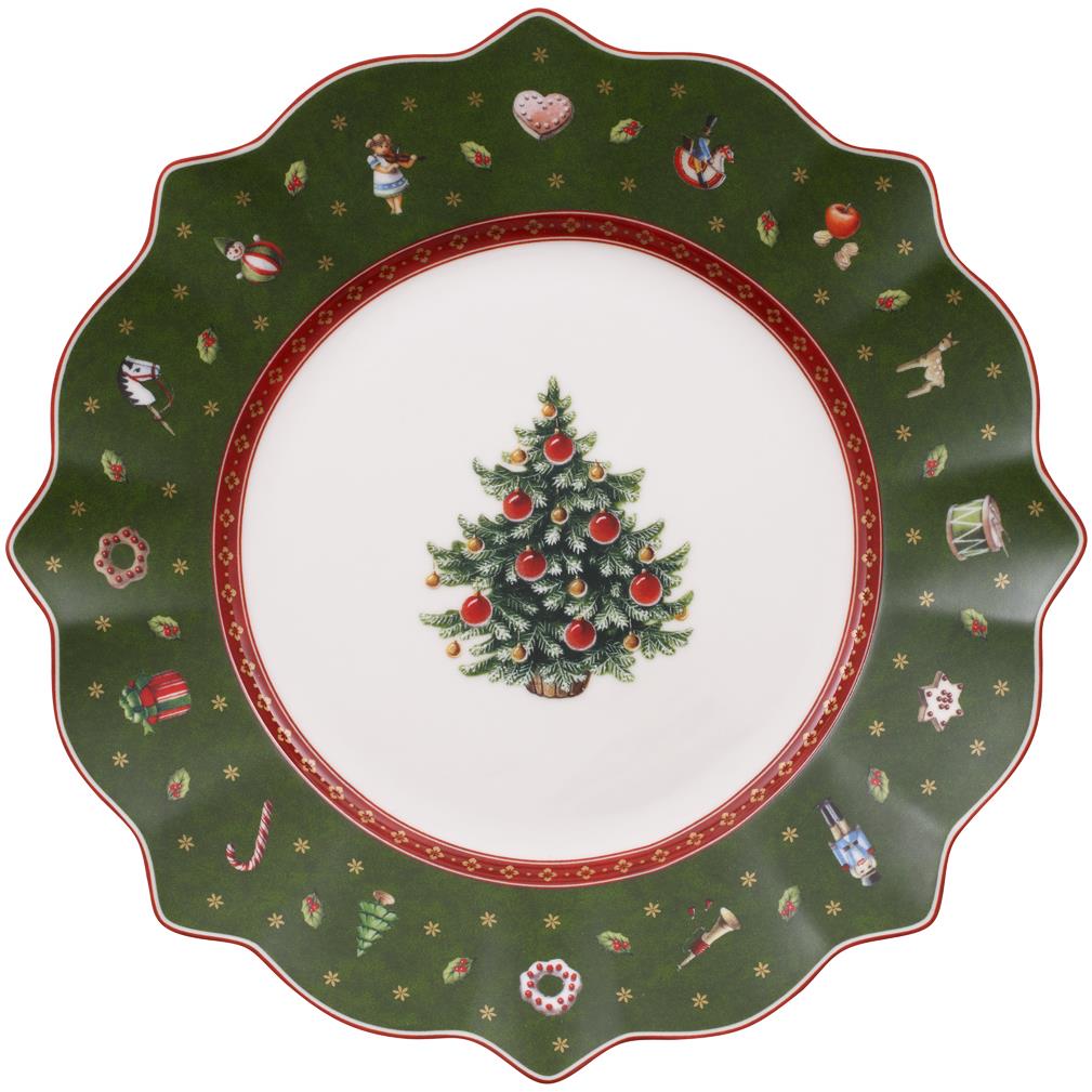 Villeroy & Boch Vánoční dezertní talíř Toy's delight, zelený