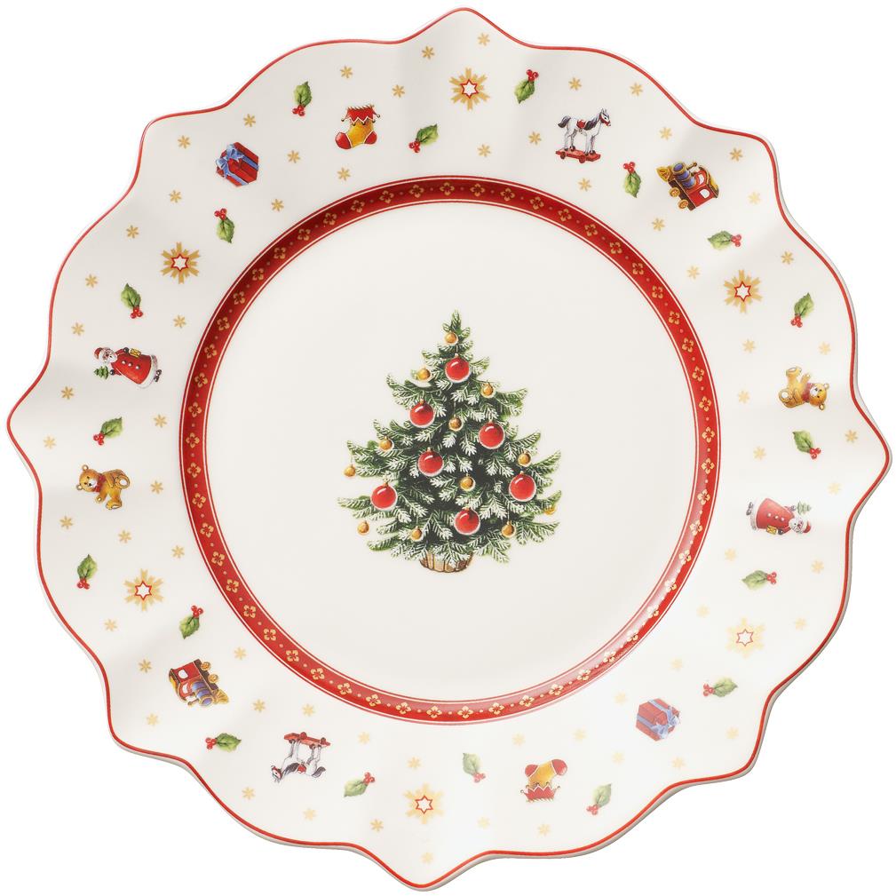 Villeroy & Boch Vánoční dezertní talíř Toy´s delight, bílý