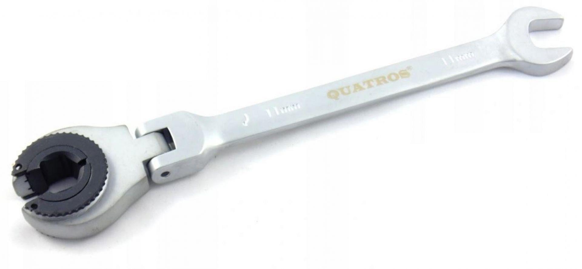 Quatros Kloubový očko-plochý klíč s ráčnou na převlečené matice 13mm QS50213