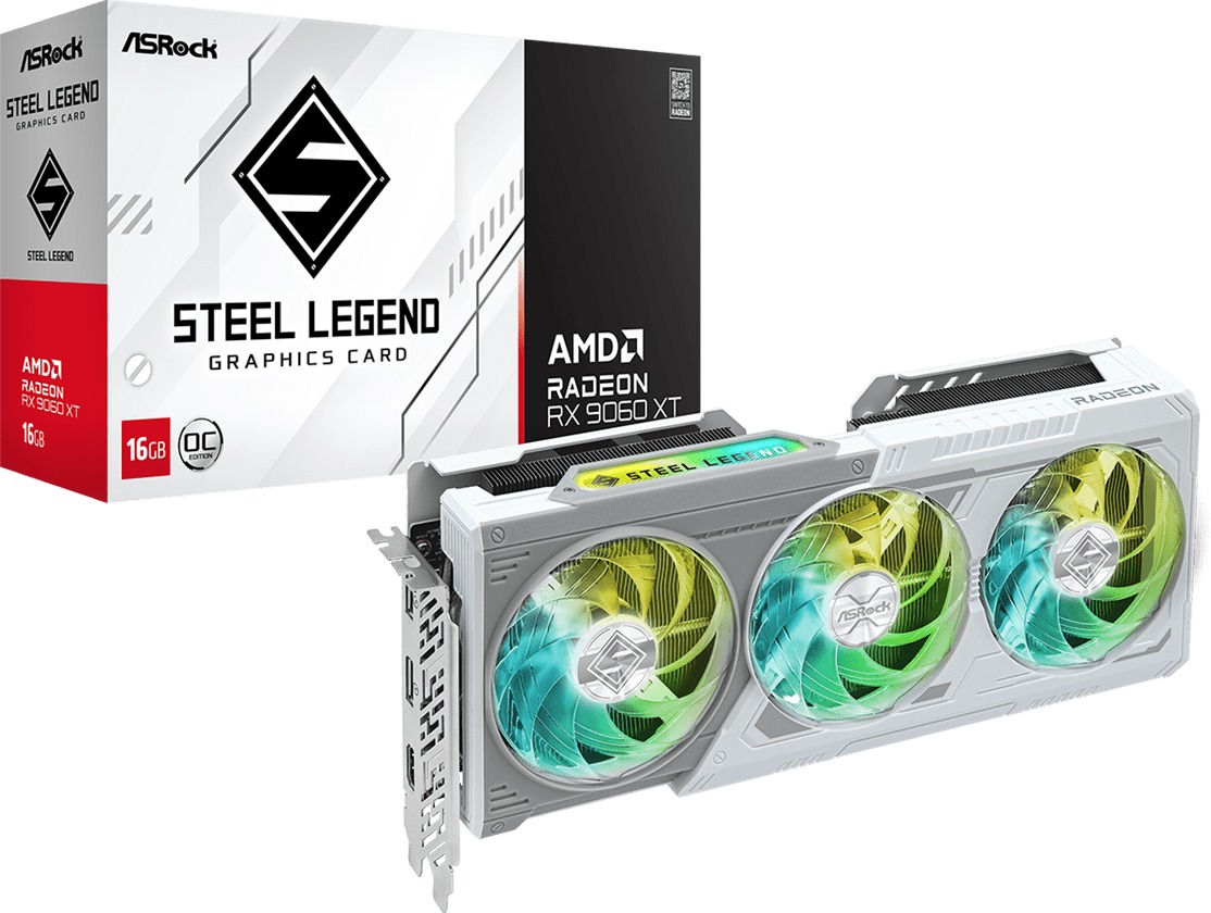 ASROCK Radeon RX 9060 XT Steel Legend 16GB OC