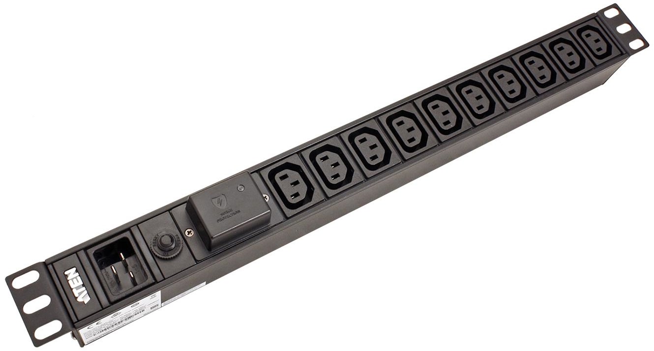 Aten 19'' napájecí panel 1U, 10 × zásuvka C13, vidlice C20