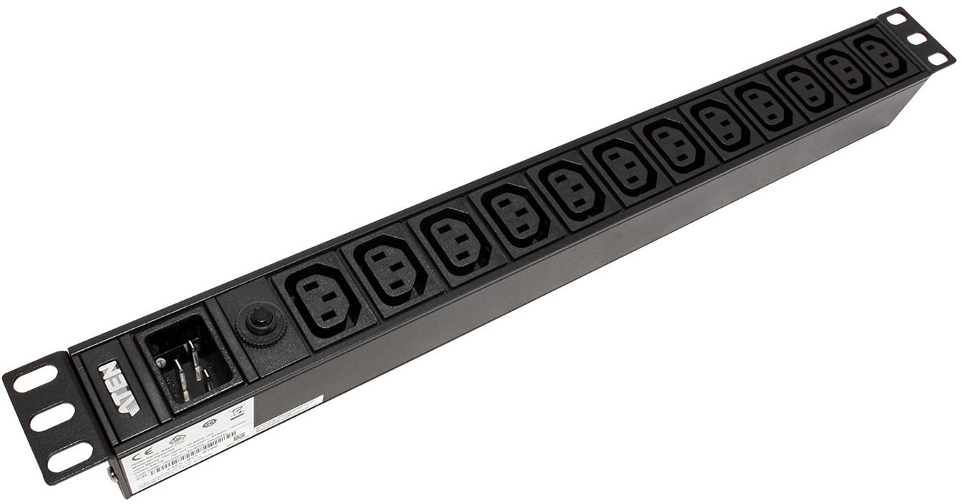 Aten 19" napájecí panel 1U, 12 × zásuvka C13, vidlice C20, 3 m