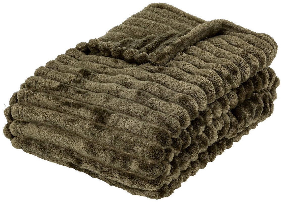 Atmosphera Pruhovaná deka Astbox, 130 × 170 cm, khaki
