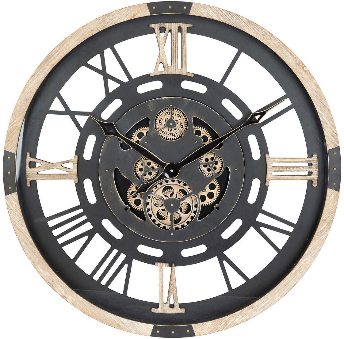 Atmosphera Kent Velké nástěnné hodiny s viditelným mechanismem, průměr 80 cm
