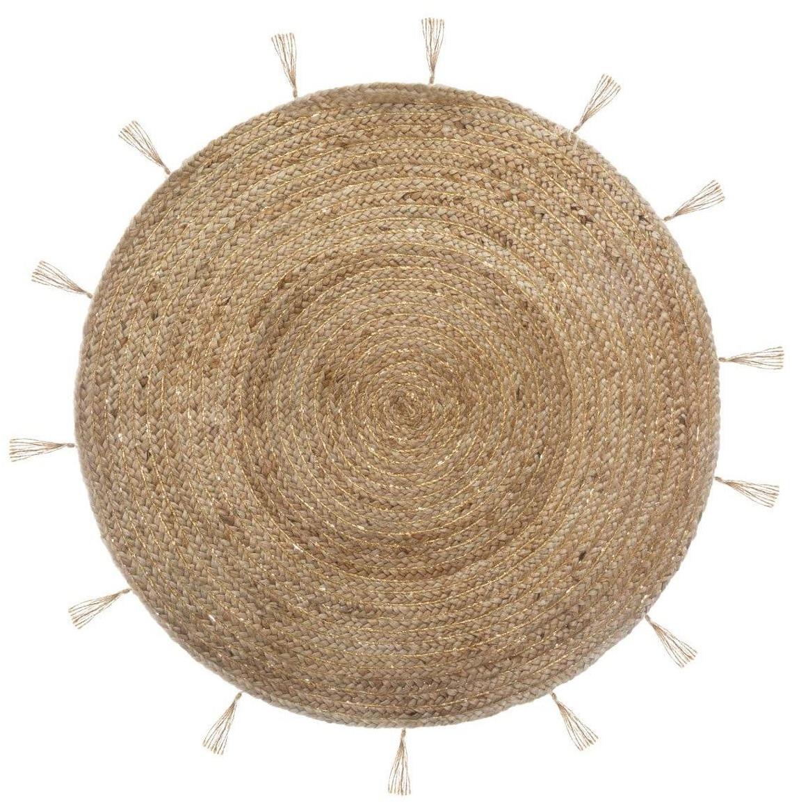 Atmosphera Koberec z juty s třásněmi, 80 cm, kulatý
