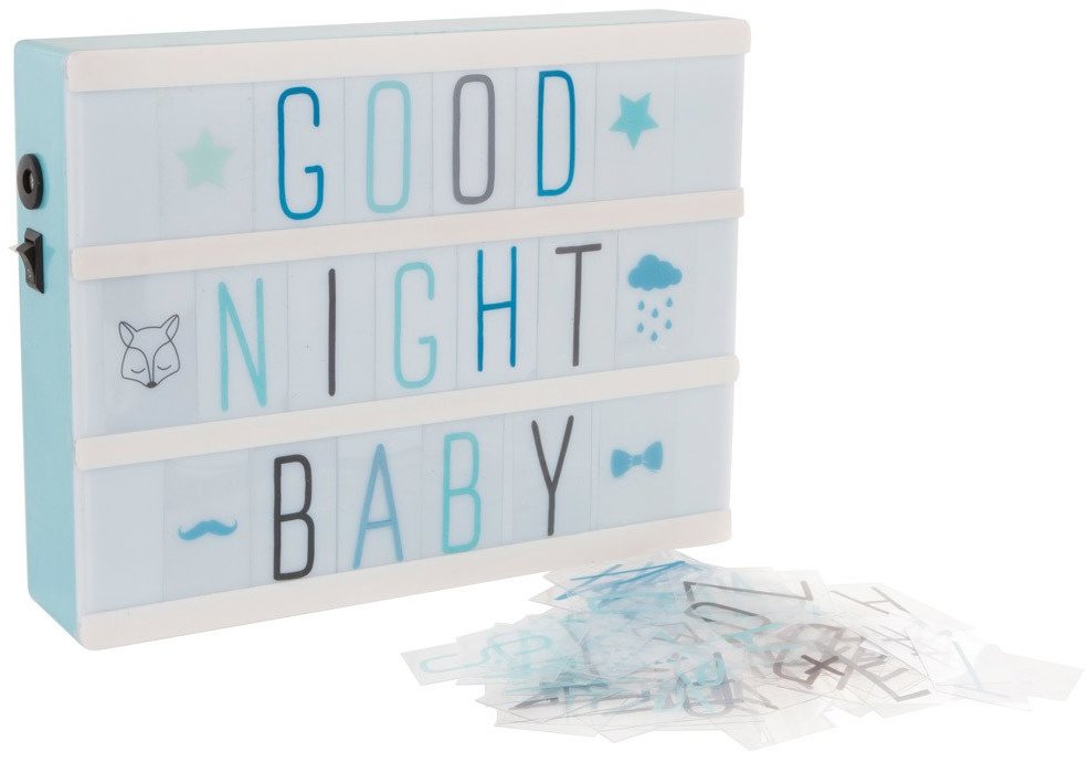 Atmosphera, Dětský podsvícený rám s písmeny a symboly pro noční stolek s baterií