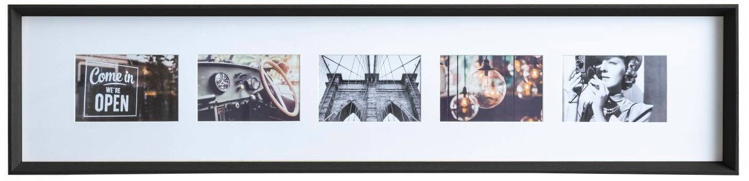 Atmosphera AXEL, 5 fotografií, 22 × 97 cm, černý