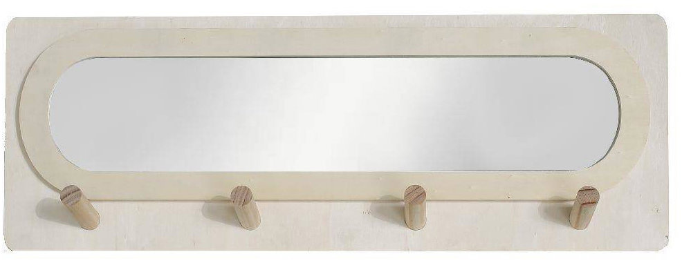 Today Simplicity Nástěnný věšák do předsíně se zrcadlem 75 × 47 cm