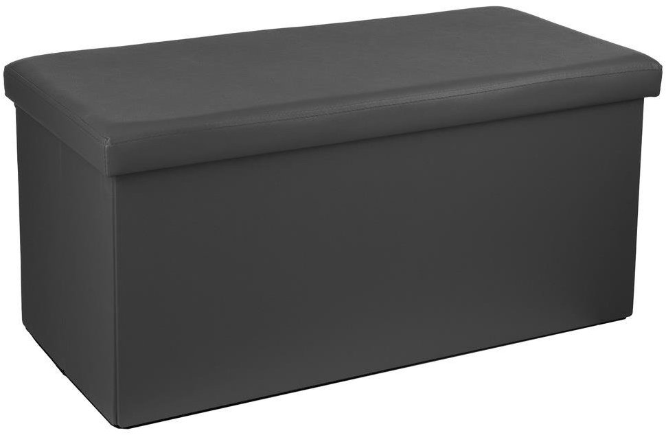 Velký tmavě šedý pouf s úložným prostorem Atmosphera