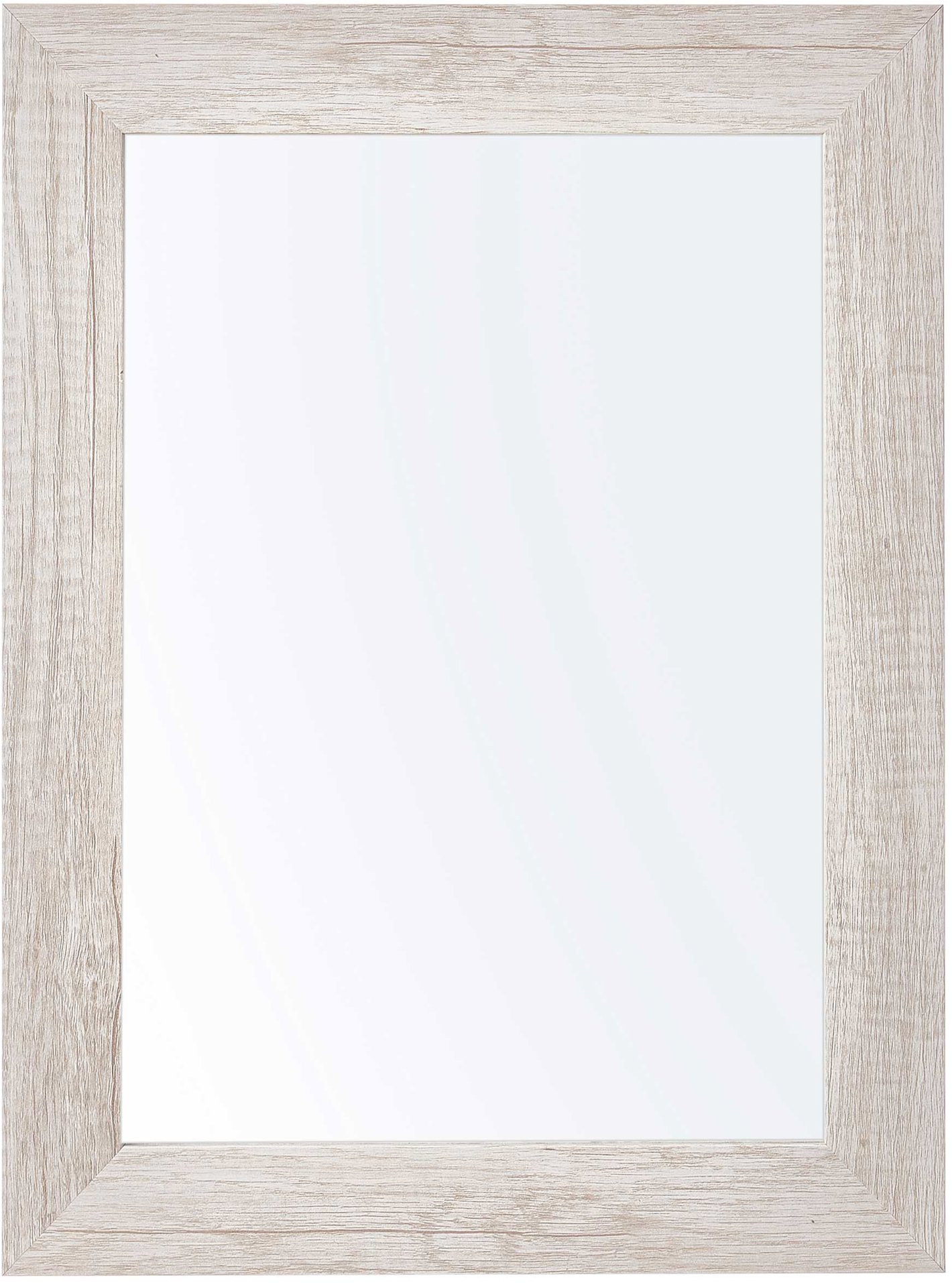 Giftdecor Nástěnné zrcadlo v dřevěném rámu, 38 × 48 cm, béžové