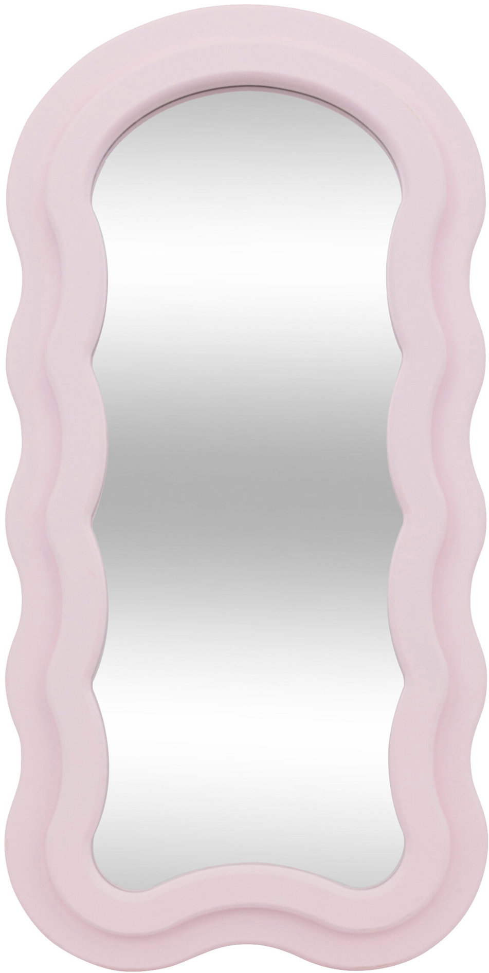 Atmosphera for kids, Zrcadlo s růžovým volánovým rámem Ayna, 30 × 60 cm
