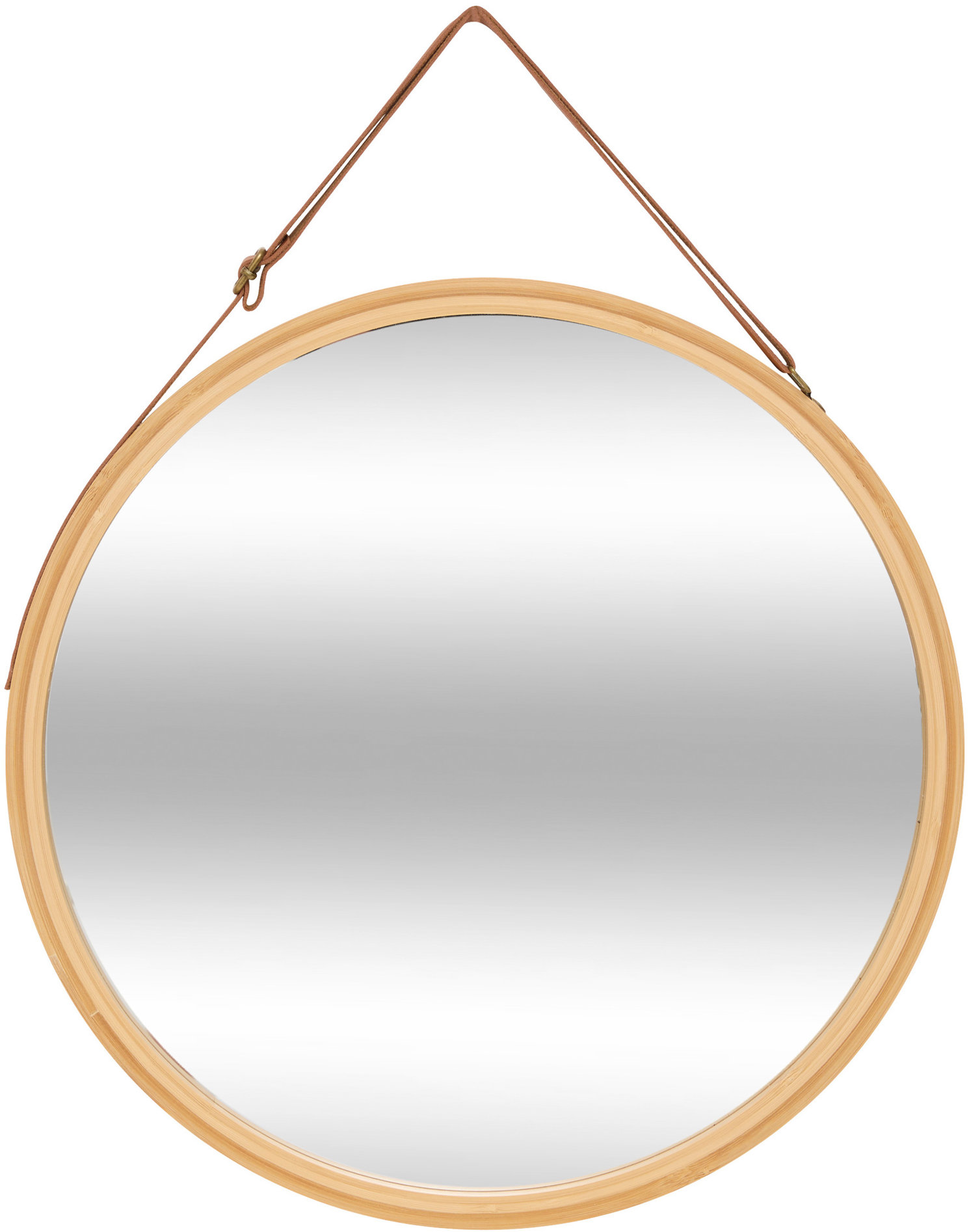5five Simply Smart Kulaté zrcadlo v bambusovém rámu Lobee, průměr 38 cm