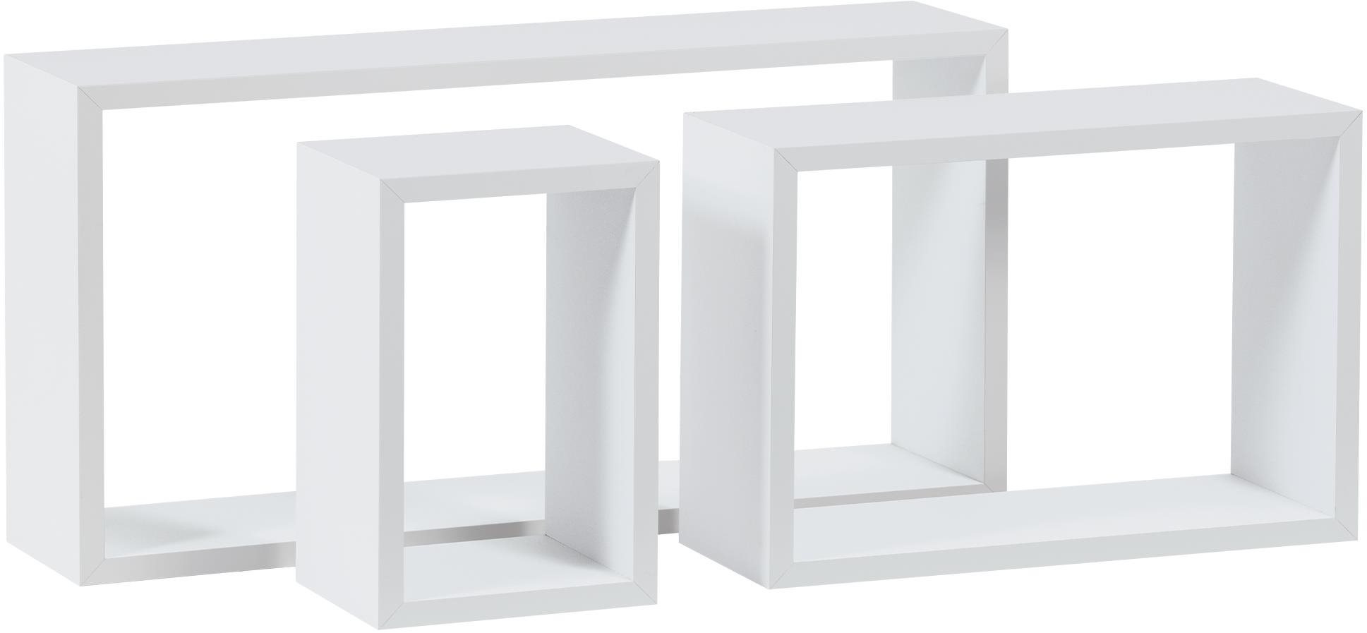 ARTIUM Set polic DIANA 60/38/17 cm x 30/27/27 cm, bílá