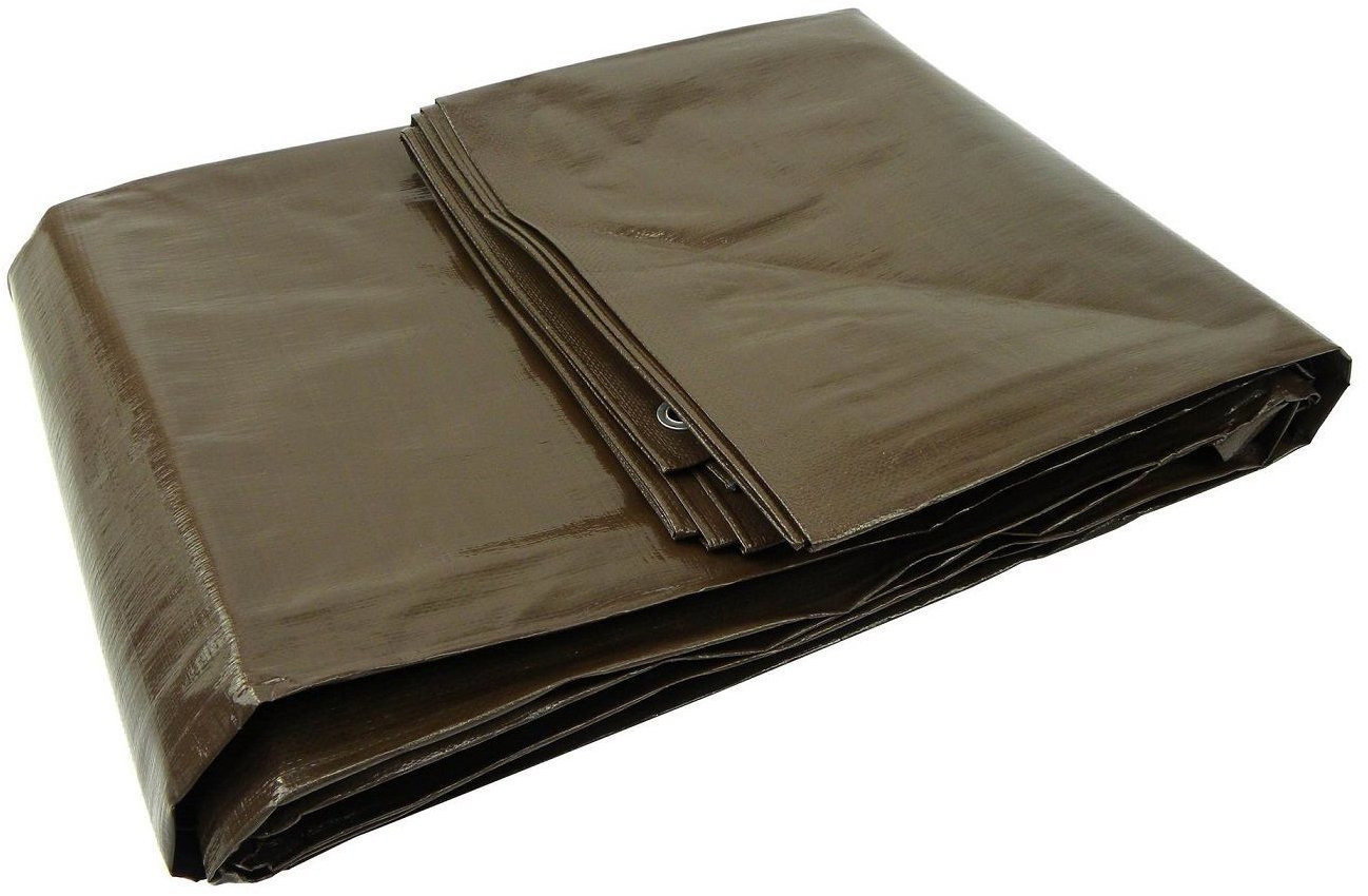 GEKO Plachta PP/PE nepromokavá extra silná 200 g/m2, hnědá, 15 × 20 m