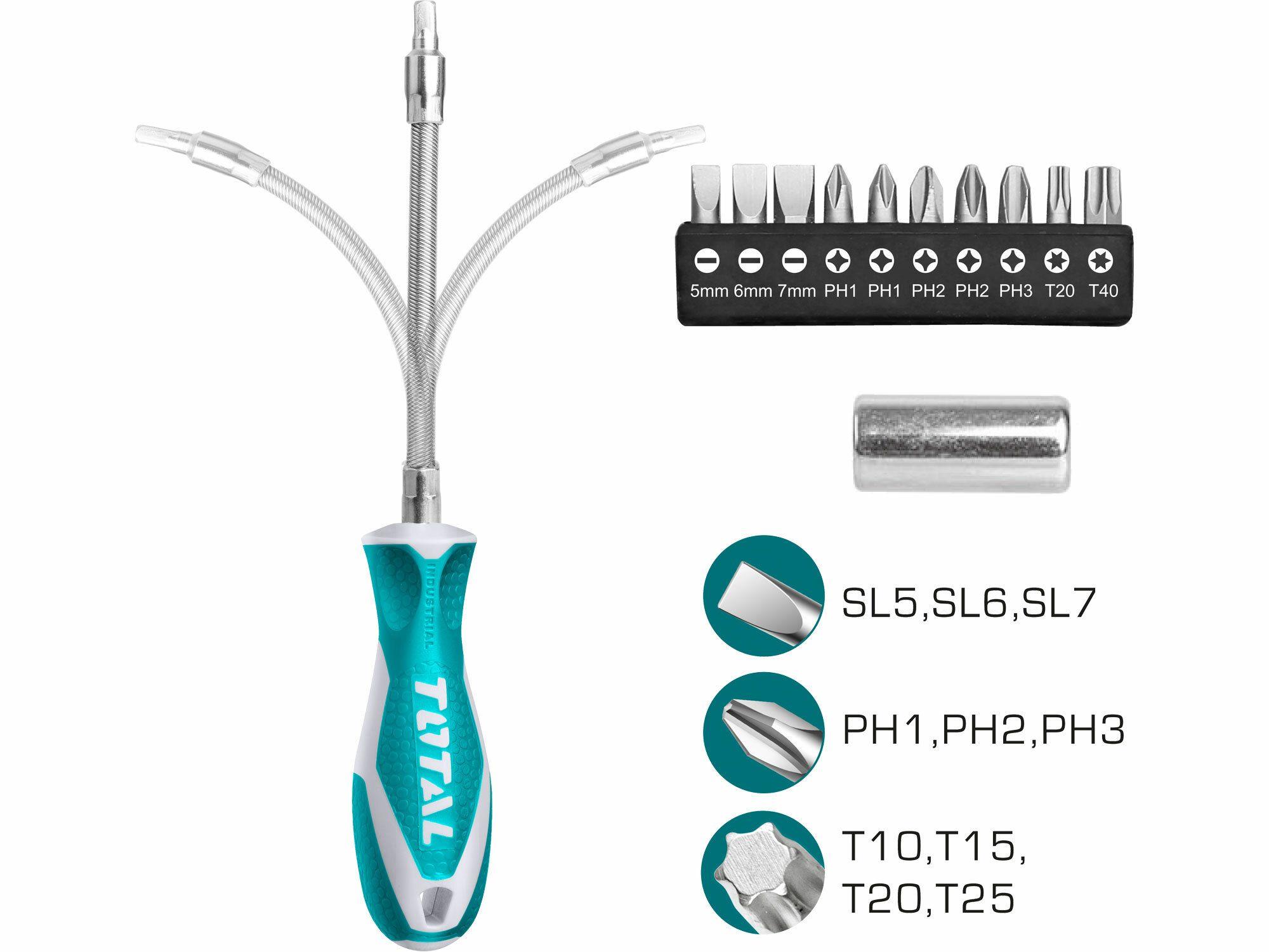 TOTAL-TOOLS Šroubovák s hroty, sada 12ks