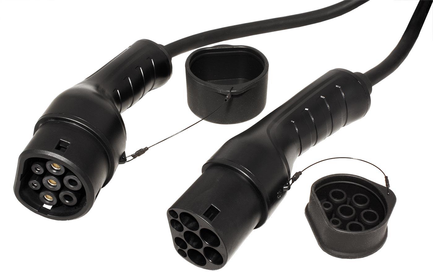 ROLINE Nabíjecí kabel pro elektromobily Typ 2 - 1 × 32A, 7,4 kW, kroucený, 3 m